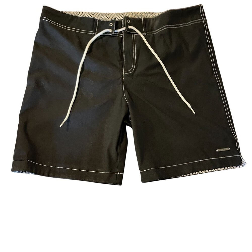 Parke & Ronen Black Swim Trunks Size 34‎  Drawstring Closure